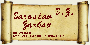 Daroslav Žarkov vizit kartica